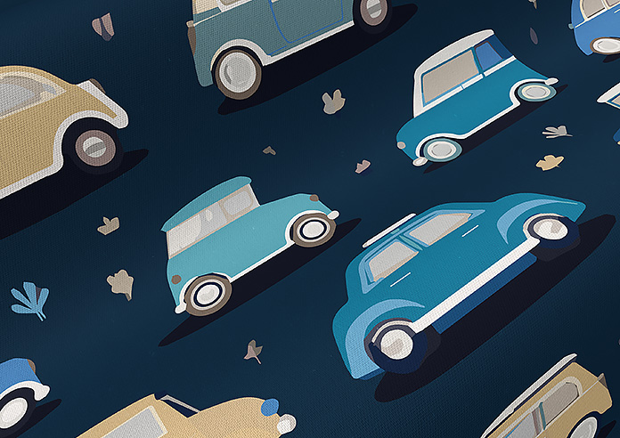 Roadtrip, Navy Blue - Made to Measure Curtains - Image 4
